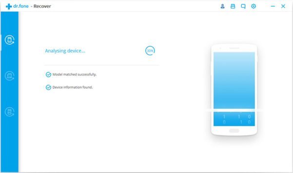 Analisando seu dispositivo Android pelo dr. fone Recuperando arquivos deletados