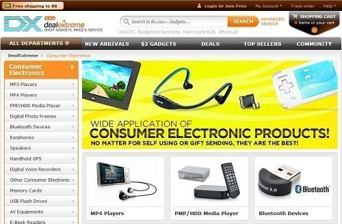 DX como site de encomendas da china confiável