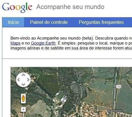 Mudanças em locais do Google Maps