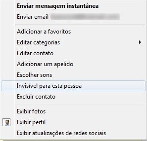 Bloqueio de contatos WLM