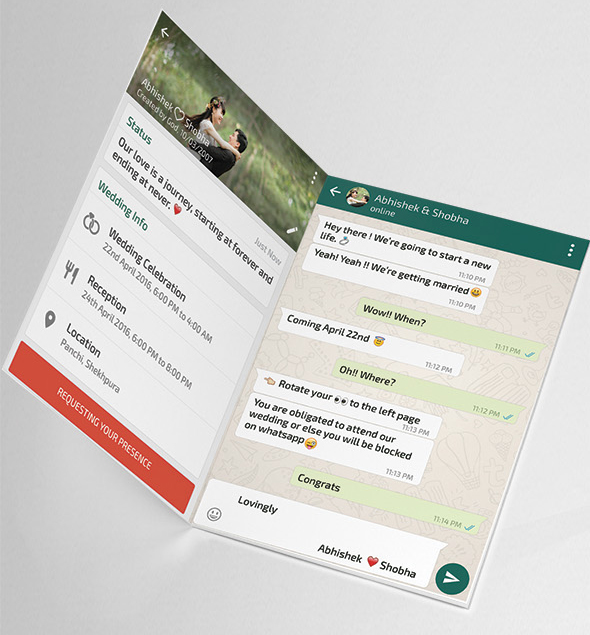 Convite no WhatsApp