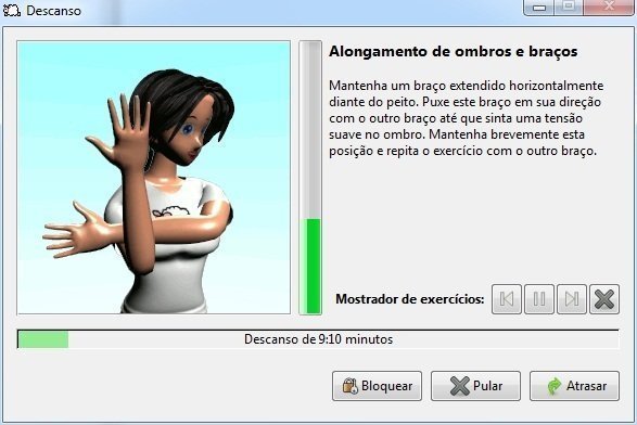 Programa de alongamentos para computador